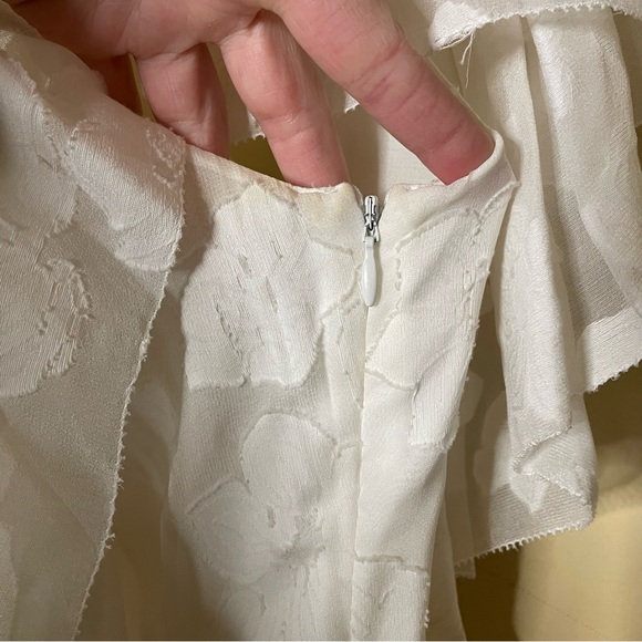 Ulla Johnson Mildred Floral Fil Coupe Ruffles Silk Blend Midi Dress - Picture 7 of 16